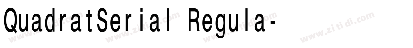 QuadratSerial Regula字体转换 QuadratSerial Regula字体转换